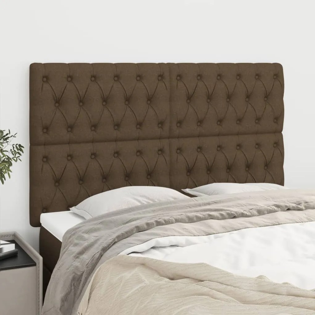 Testiere 4 Pz Marrone Scuro 72 X 7 X 78/88 Cm İn Tessuto /