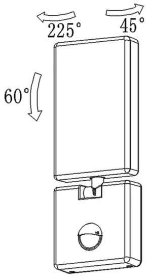 Top Light Faro C PIR - Faretto LED con sensore FARO LED/15W/230V IP65 nero
