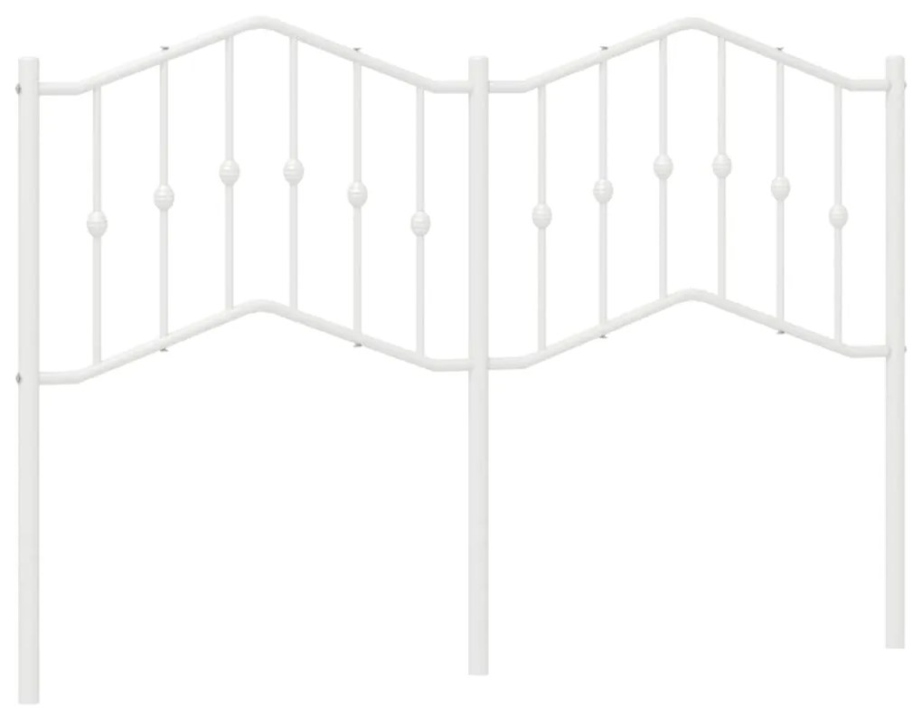 Testiera in metallo bianco 140 cm