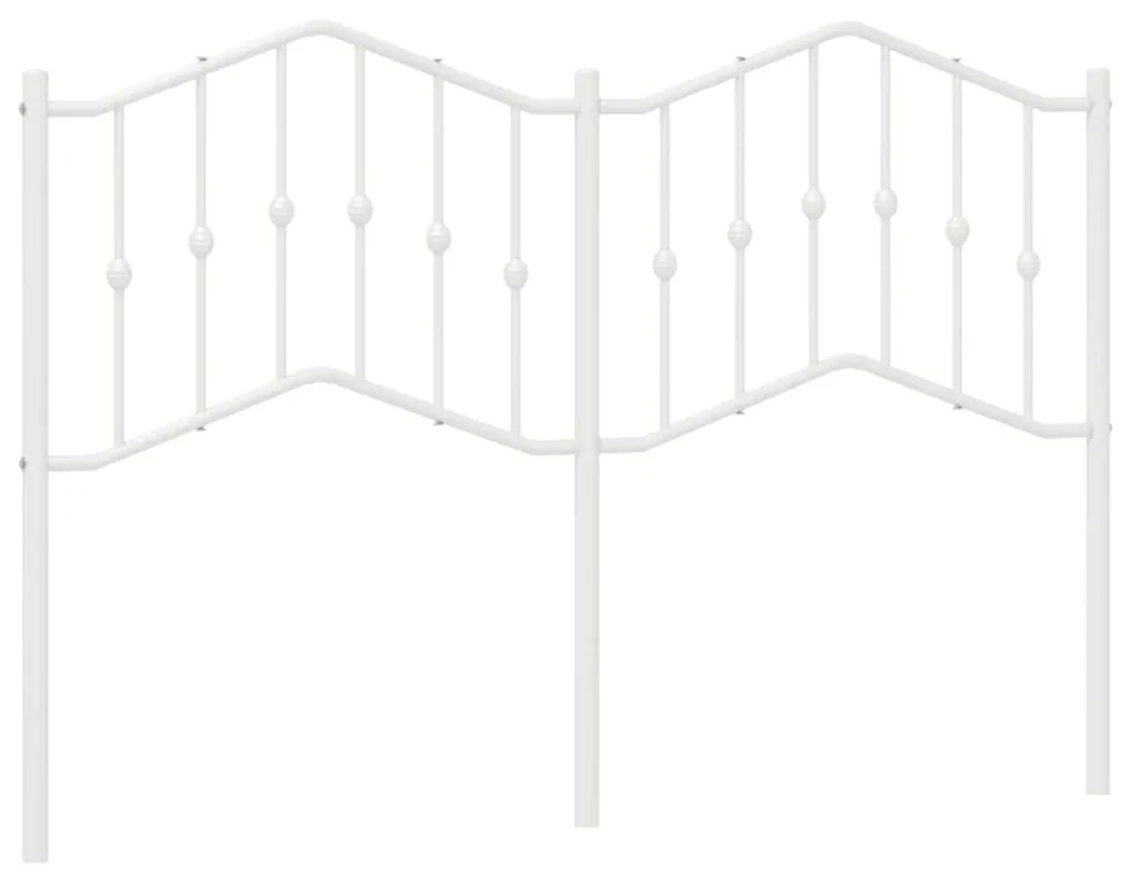 Testiera in metallo bianco 140 cm