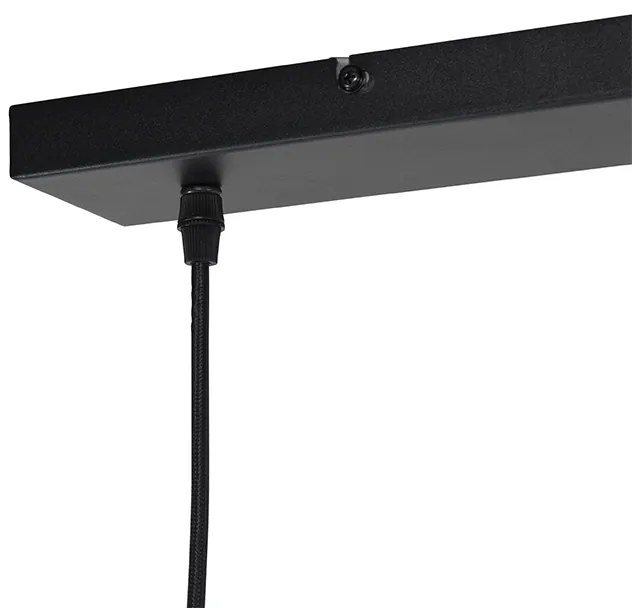 Lampada a sospensione industriale nera con oro 3 luci - Magnax