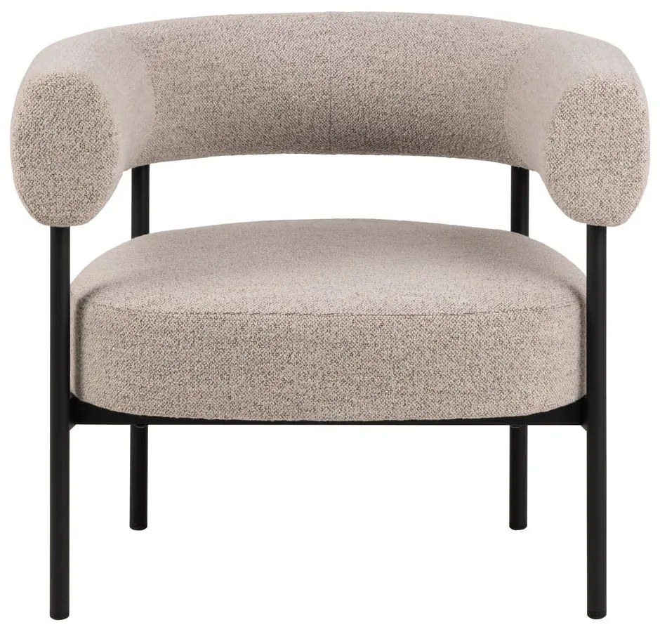 Poltrona beige con rivestimento in bouclé Oakfield – Actona