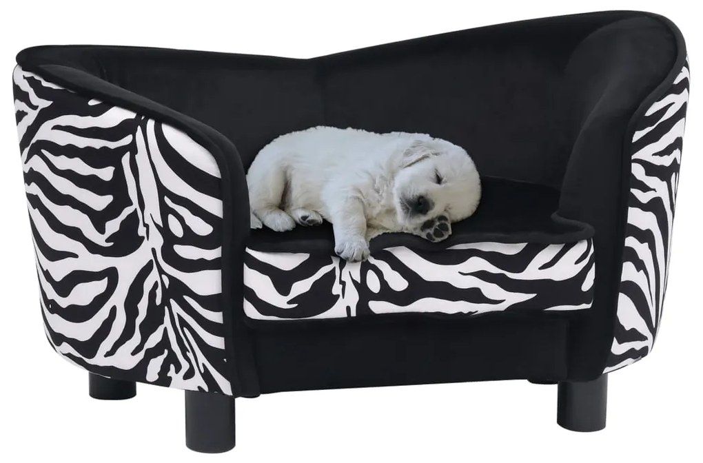 Divano Per Cani Nero 68x38x38 Cm İn Peluche /