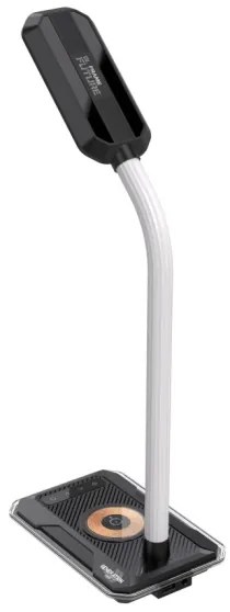 Immax 08989L - LED RGBW Lampada da tavolo dimmerabile con Qi di ricarica 30W/230V nero