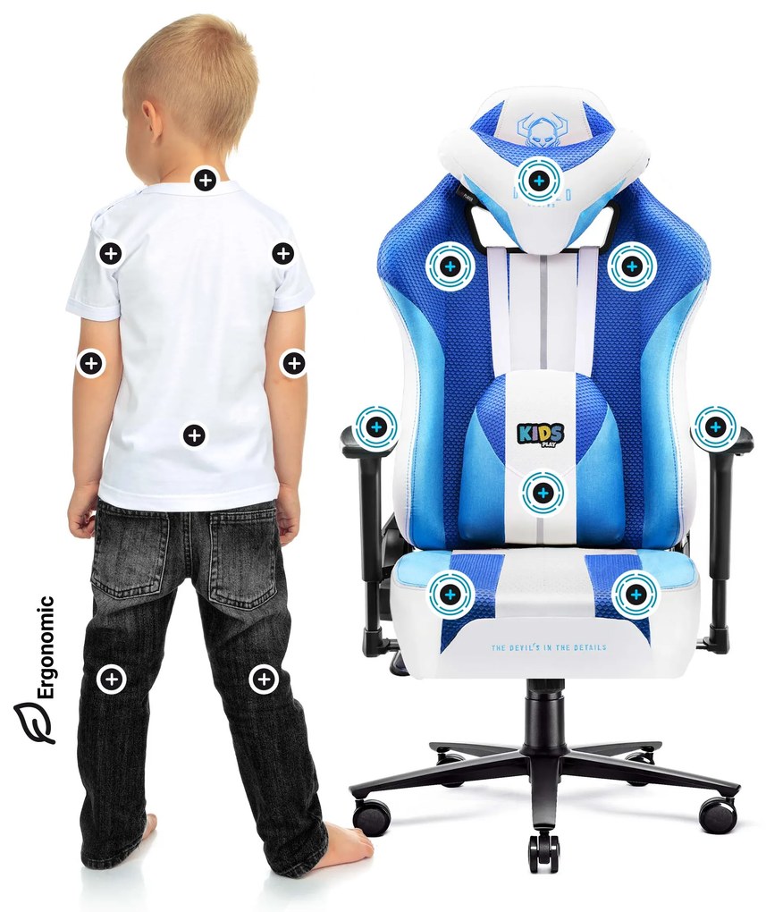Sedia Da Gaming Diablo X-Player 2.0 In Materiale Kids Size: Frost White