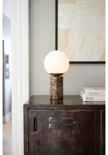 Nordlux - Lampada da tavolo LILLY 1xE14/25W/230V marmo/marrone