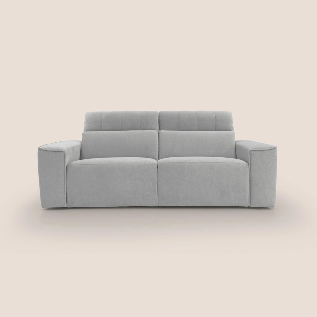 Clark Divano modulare con opzione relax elettrico in tessuto smacchiabile impermeabile T17 grigio