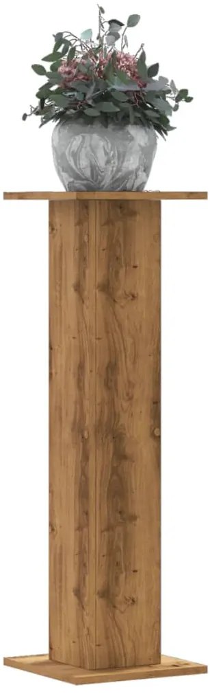 Supporti Piante 2 Pz Rovere Artigianale 30x30x95 Cm Truciolato /
