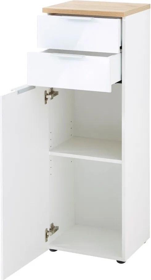 Mobile bagno alto in rovere bianco naturale 39x112 cm Pescara - Germania