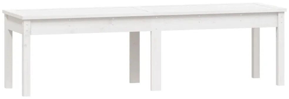 Panca giardino 2 posti bianca 159,5x44x45cm legno massello pino