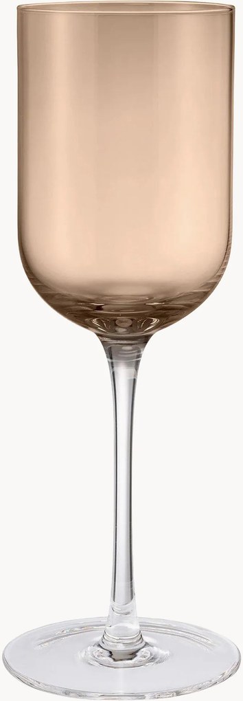 Set di 4 bicchieri da vino bianco in vetro soffiato Fuumi