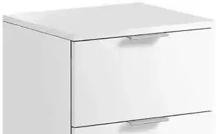 Comodino 2 cassetti bianco 38x34x45 cm