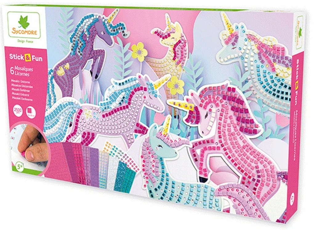 Stick & Fun - Set creativo XXL - Mosaico - Unicorni