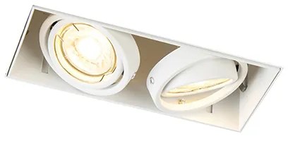 Faretto da incasso intelligente bianco senza cornice incl. 2 GU10 WiFi - Oneon 2