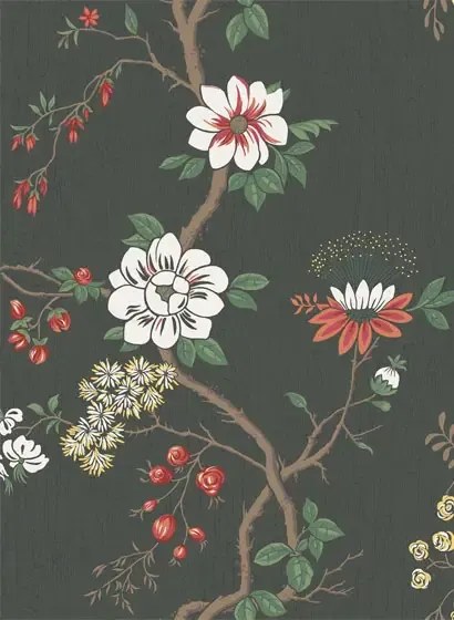 Cole & Son Carta da parati Camellia - White/ Red