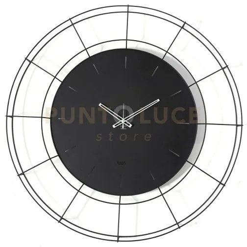 Orologio da parete contemporaneo nudo grande nero