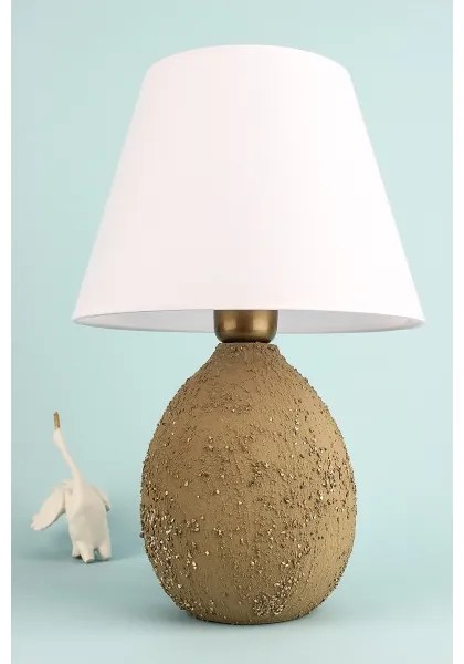 Lampada da tavolo RAMZES 1xE27/40W/230V bianca/marrone