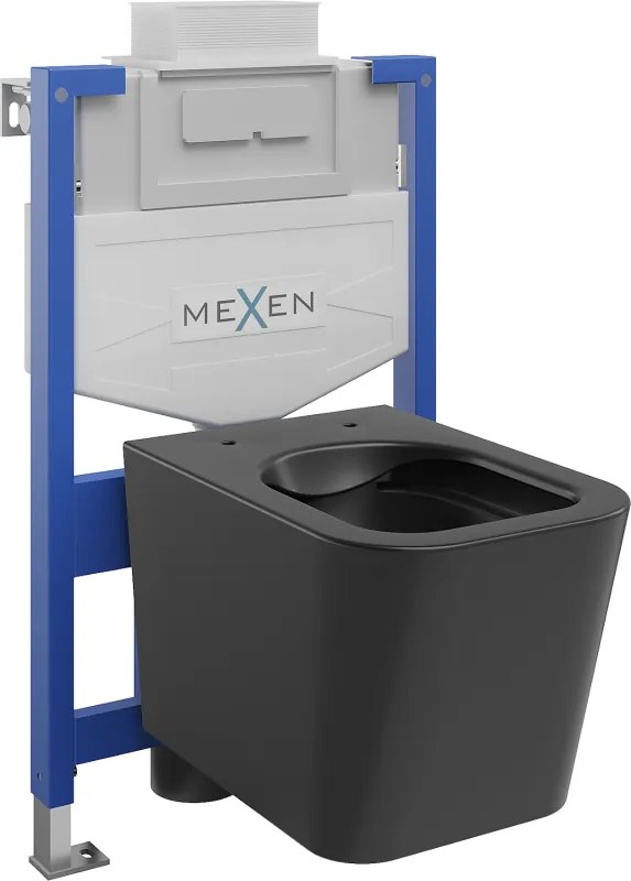 Mexen Teo set da incasso WC struttura Fenix XS-U con vaso WC, nero opaco - 6853385XX85