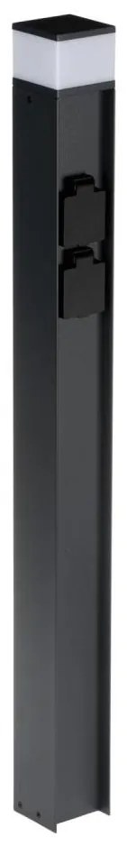 Kanlux 38767-Lampada da esterno con 2 prese DASTEN 1xG9/11W/230V 80 cm IP44 nero
