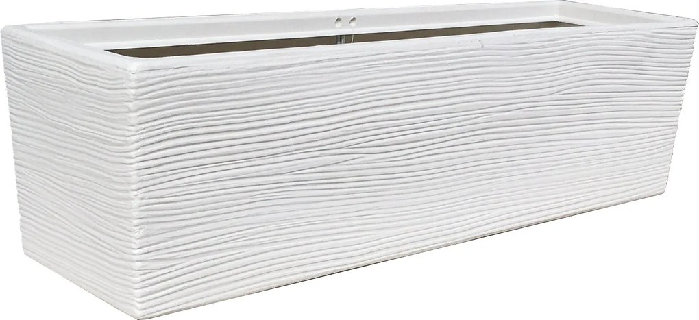 Fioriera SHABBY in polietilene bianco H 22 cm L 78 x P 22 cm