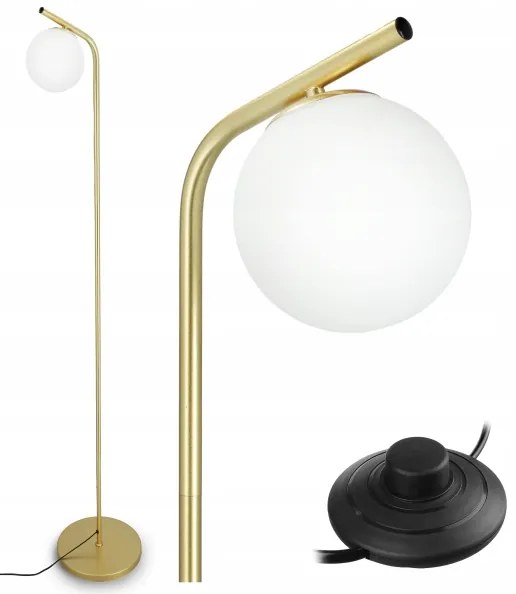Lampada da terra 1xE27/40W/230V oro/bianco