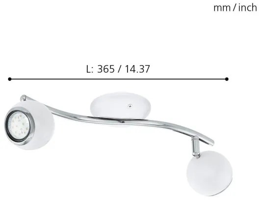 EGLO 31002 - Riflettore LED BIMEDA 2xGU10/3W LED