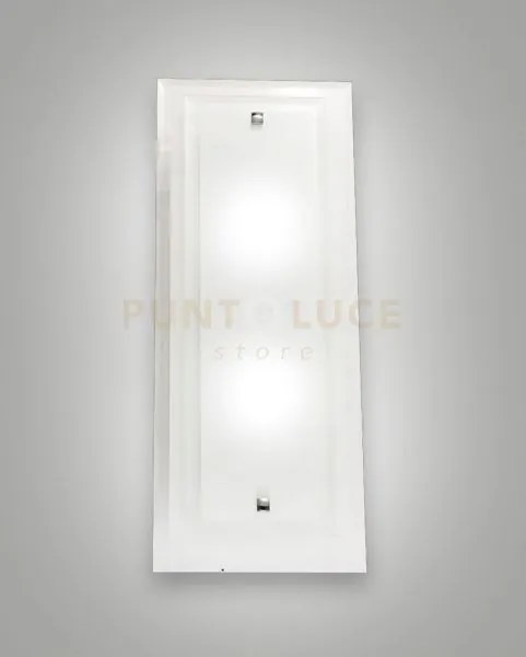 Maggie applique bianca l.20x50 cm in vetro e metallo 1 luce attacco...