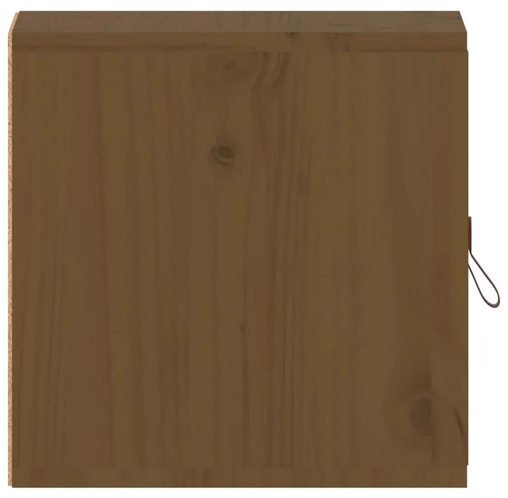 Pensile marrone miele 31,5x30x30 cm in legno massello di pino