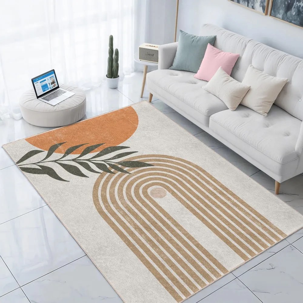 Tappeto color crema lavabile 120x180 cm Dot Arch – Mila Home