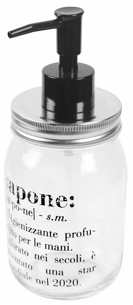 Dispenser scritta sapone 410 ml vetro Victionary