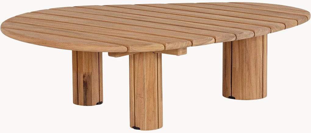 Tavolino da giardino in legno di teak dalla forma organica Tamires