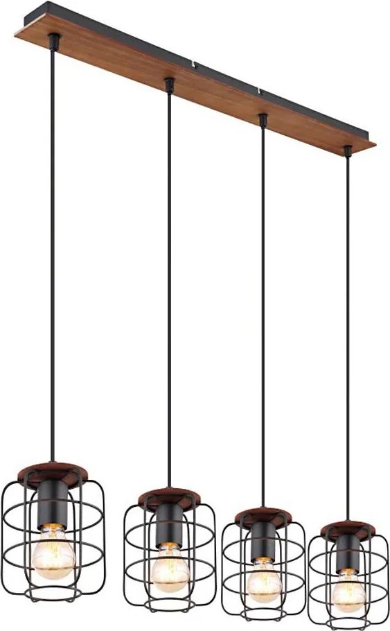 Globo 54037-4H - Lampadario a sospensione WILLA su cavo 4xE27/40W/230V