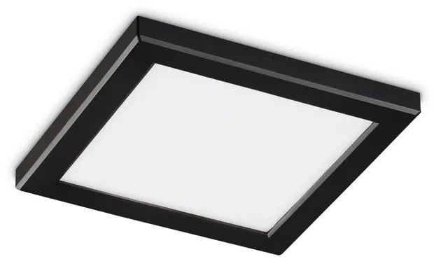 Plafoniera Moderna Aura Materie Plastiche Nero Led 20W 4000K