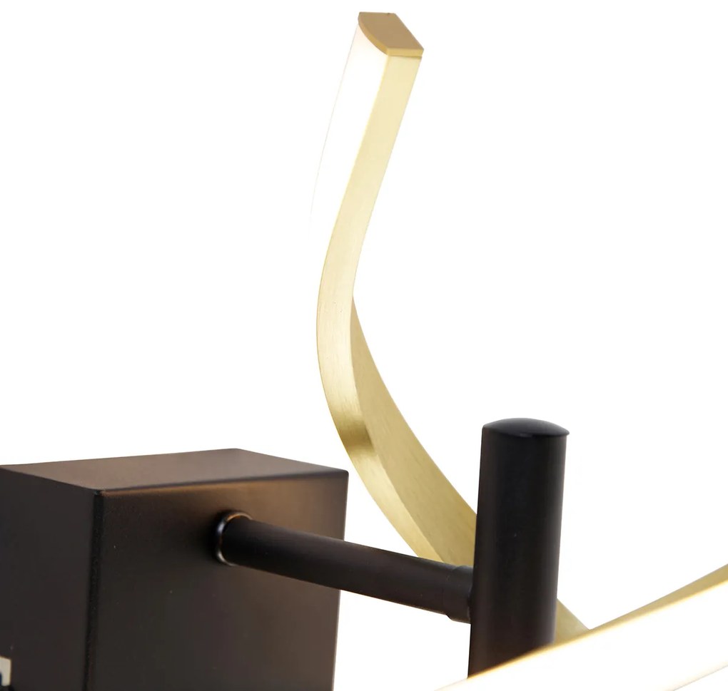 Applique da parete dorata con LED a dimmer a 3 livelli in Kelvin - Henk
