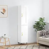 Credenza 34,5x34x180 cm in Legno Multistrato Bianco Lucido 3200115