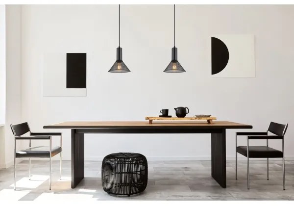 Globo 15648H1 - Lampadario a sospensione con filo JEDD 1xE27/60W/230V nero