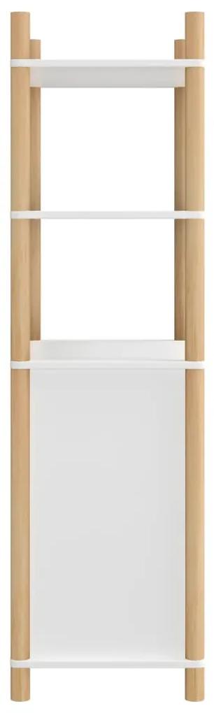 Credenza bianca 60x40x141 cm in legno multistrato