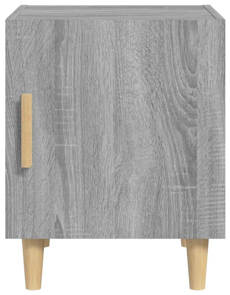 Comodino grigio sonoma in legno multistrato