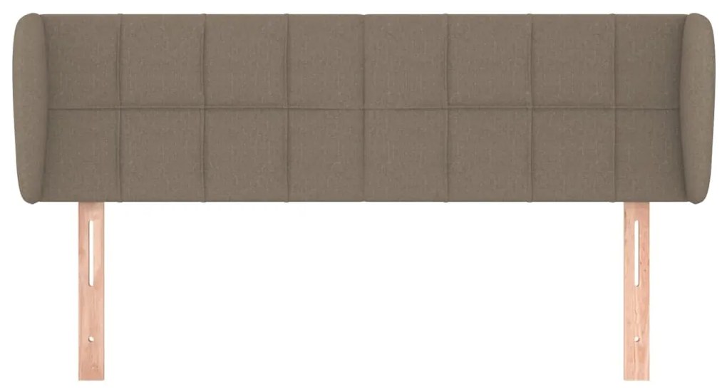 Testiera ad orecchio tortora 147x23x78/88 cm in tessuto