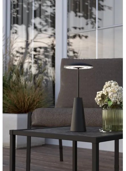 Eglo 900925 - Lampada LED dimmerabile da esterno PICCOLA 2,8W/5V 5200mAh IP54 nero