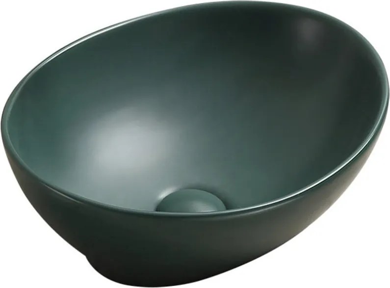 Mexen Elza lavandino da appoggio 40 x 33 cm, verde scuro opaco - 21014047