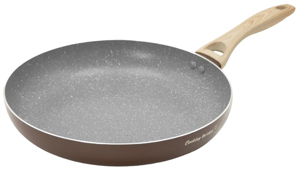 Padella 30 cm scritta marrone Cooking Therapy