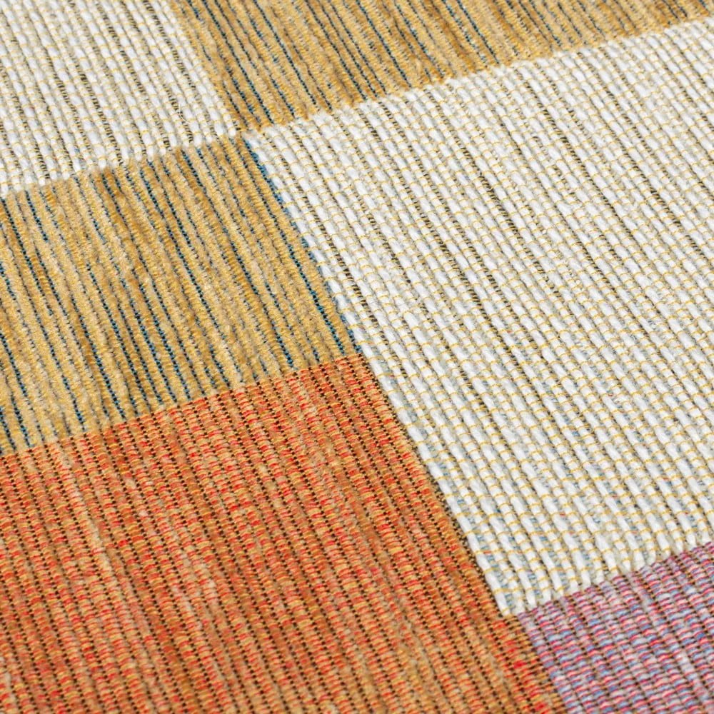 Passatoia in colore arancio-naturale 60x230 cm Riley Block Geo - Flair Rugs