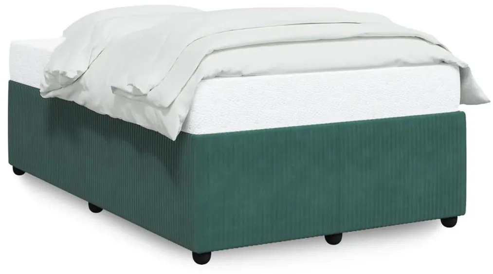 Giroletto Senza Materasso Verde Scuro 120x200 Cm İn Velluto /