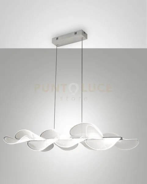 Sylvie lampadario a sospensione bianca l.78x37cm. a led 3000k - 40w...