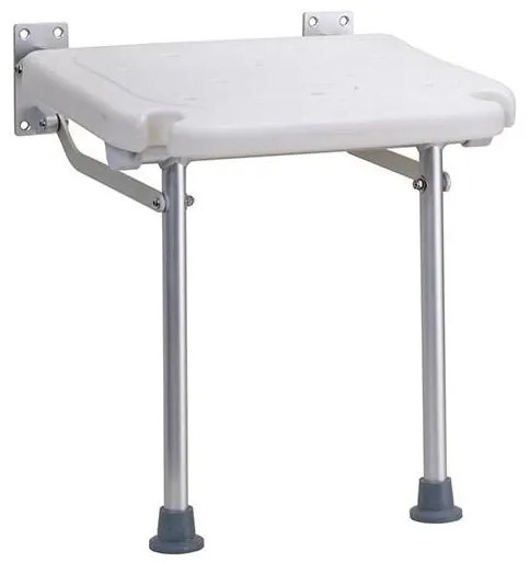 Sedile per doccia 40x43 cm argento/bianco