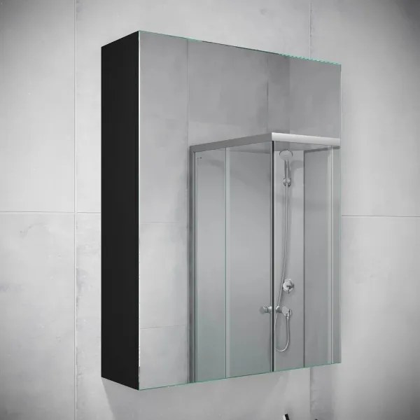 Mobile da bagno con specchio KENWOOD 65x50 cm, nero