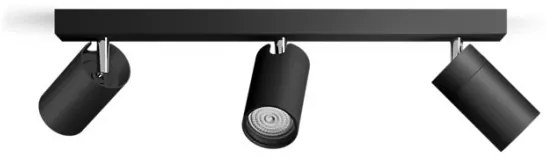 Philips - Luce Spot da bagno IDRIS 3xGU10/5W/230V IP44 nero