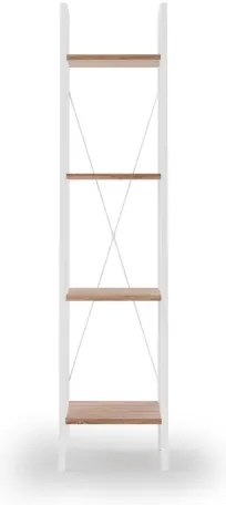 Libreria NARVIK 148x34 cm bianco/quercia sonoma