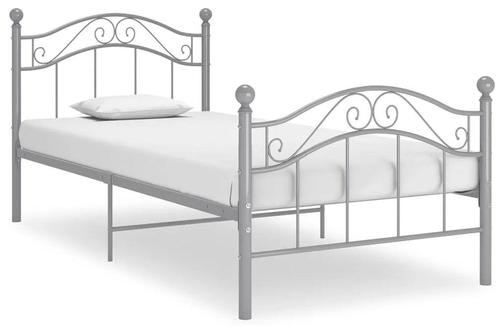 Giroletto grigio in metallo 90x200 cm